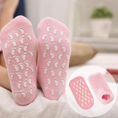 SPA шкарпетки з зволожуючим гелем для догляду за ногами (рожеві) 
