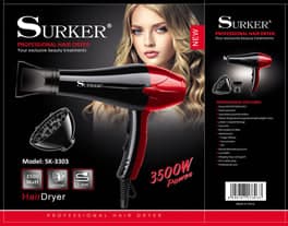 Фен для волосся 3500W SURKER 3303 4