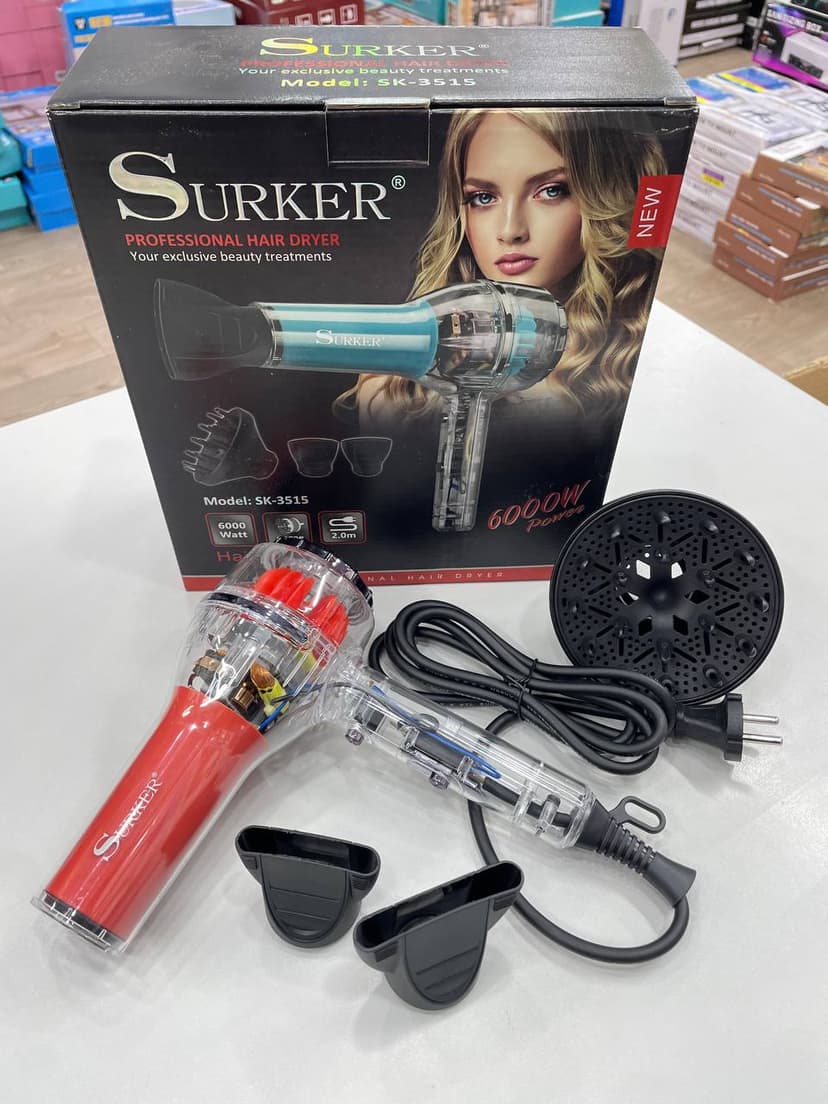 Фен для волосся 5000W SURKER 3515 (24 в ящ) 2
