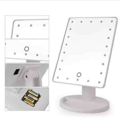 Дзеркало для макіяжу з підсвткою LED Mirror біле