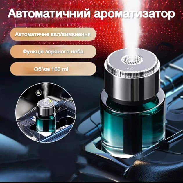 Автоматичний ароматизатор в машину, з проекцією Зіркове небо 160 ml (40 ящ) 1