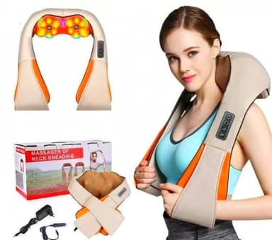 Роликовий масажер для шиї та плечей з інфрачервоним прогріванням Massager of Neck Kneading 