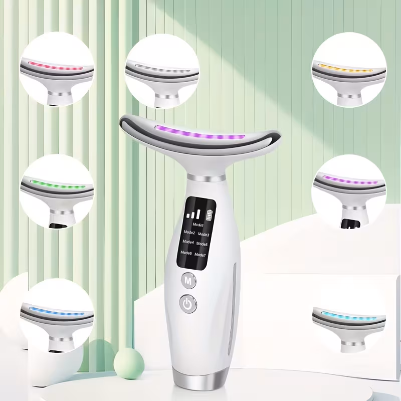 Мікрострумовий ліфтинг масажер для обличчя та шиї Neck Beauty Device Білий (120 в ящ) 6