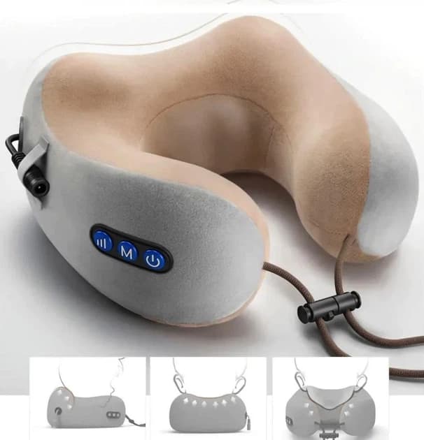 Масажер для шиї U-Shaped Massage Pillow Shake  4