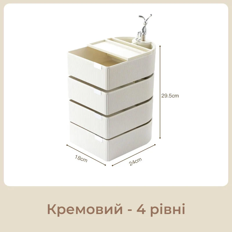 Органайзер для зберігання речей з шухлядами, 3 - рівні 7