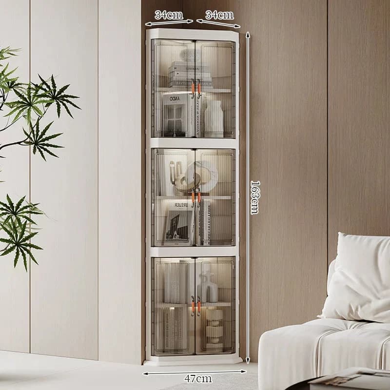 Кутова модульна шафа для зберігання, 2 рівні - 34×110×47 см 6