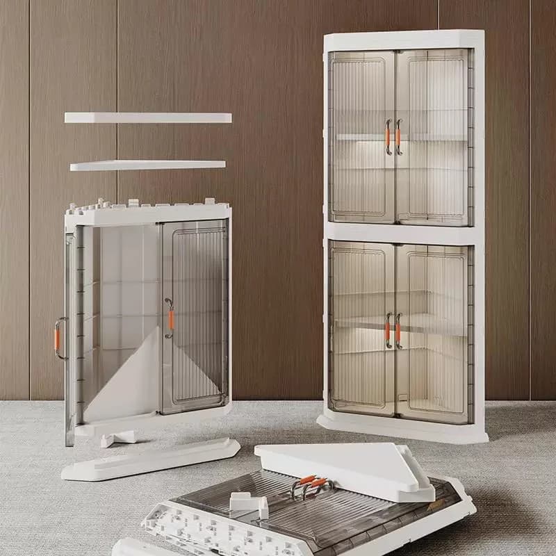 Кутова модульна шафа для зберігання, 2 рівні - 34×110×47 см 5
