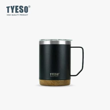 Термокружка з ручкою TYESO з нержавіючої сталі, 530 мл. / Чорний