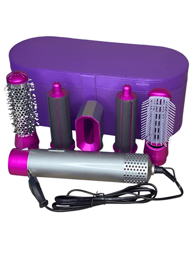 Фен-стайлер для волосся HAIR BRUSH 1000W 5в1 фіолетовий кейс