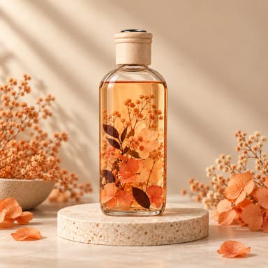 Аромадифузор для дому «Herbarium» з сухоцвітами у флаконі 500 мл, Гарденія