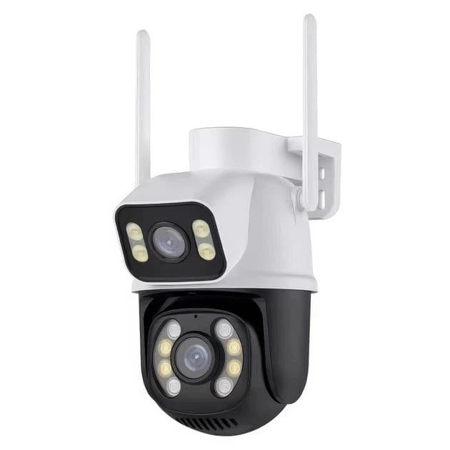 Камера відеоспостереження WI-FI 4K 6 Мп IP поворотна вулична з двома об'єктивами  2