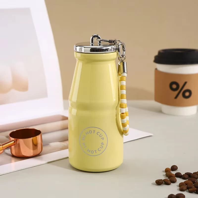 Термос для води «Milk Bottle» 280 мл з нержавіючої сталі, Жовтий 1