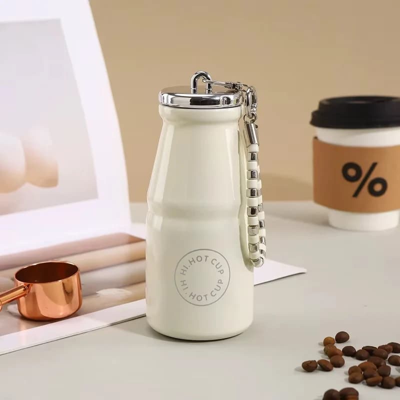 Термос для води «Milk Bottle» 280 мл з нержавіючої сталі, Жовтий 9