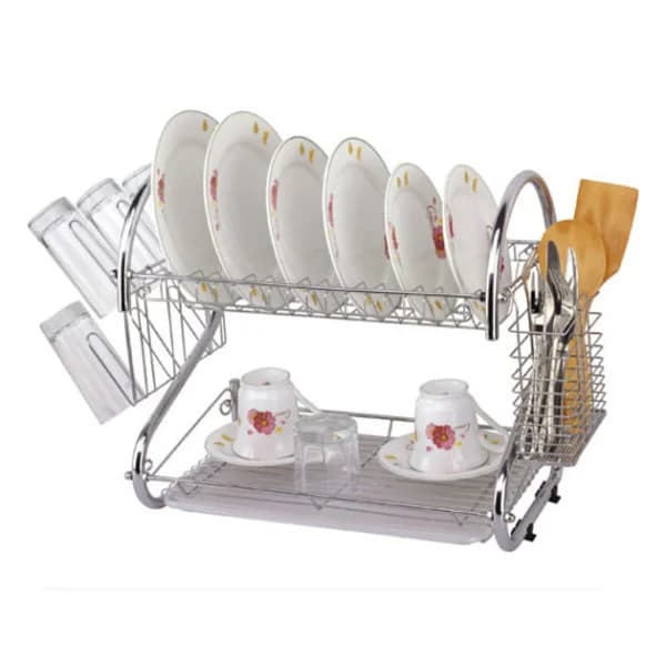 Сушилка для посуду New Arrival 2-Layer Dish Draine двоярусна сушарка для посуду S 36 см  1