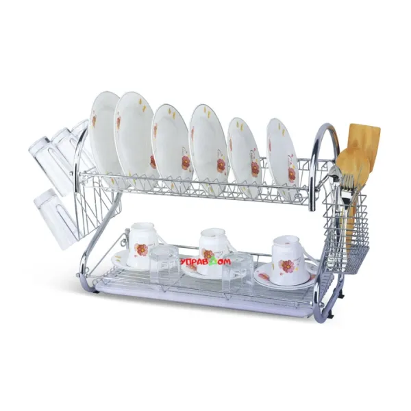 Сушилка для посуду New Arrival 2-Layer Dish Draine двоярусна сушарка для посуду S 36 см  6