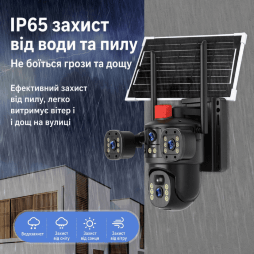 Камера відеоспостереження 4G та Wifi на сонячній панелі AI Solar 2in1 Tool  3