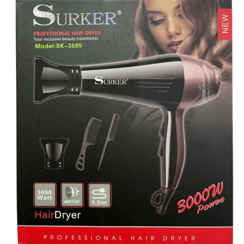 Фен для волосся 3000W SURKER 3505 (48 в ящ) 2