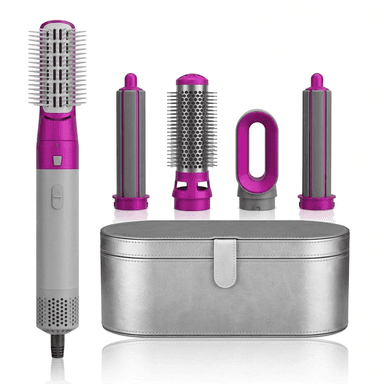 Фен-стайлер для волосся HAIR BRUSH 1000W 5в1 сріблястий кейс (20 в ящ)