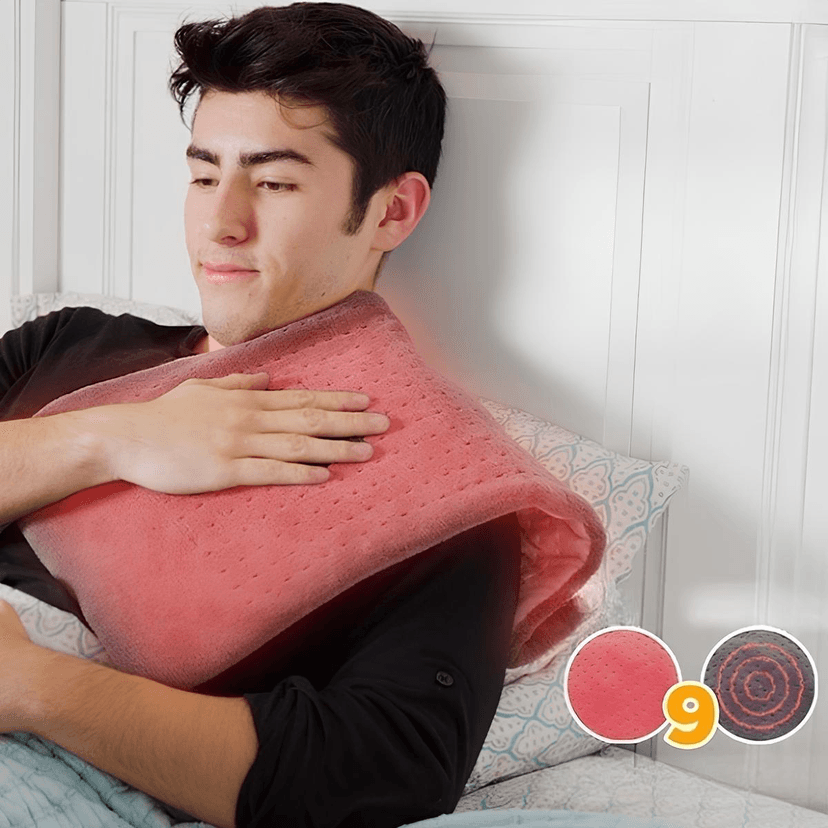 Заспокійлива теплова масажна грілка накидка Massaging weighted heating pad (16 ящ) 4