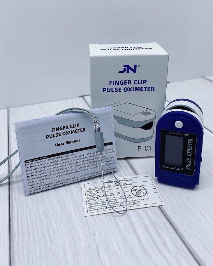 Пульсоксиметр на палець (пульсометр оксиметр) JN P01 TFT Blue 5