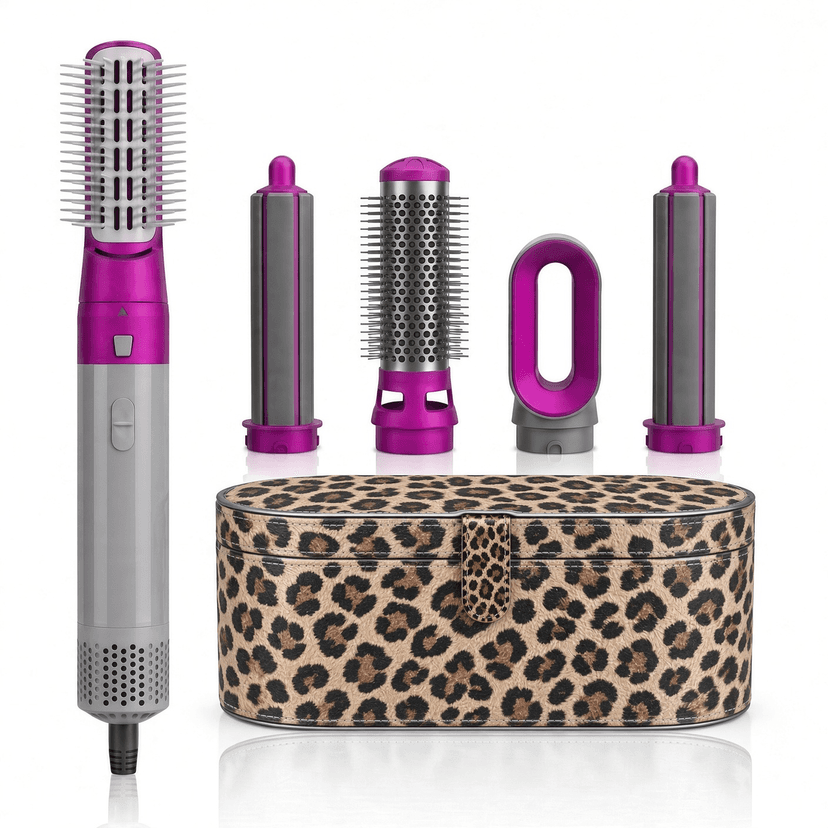 Фен-стайлер для волосся HAIR BRUSH 1000W 5в1 леопардовий кейс (20 в ящ) 1