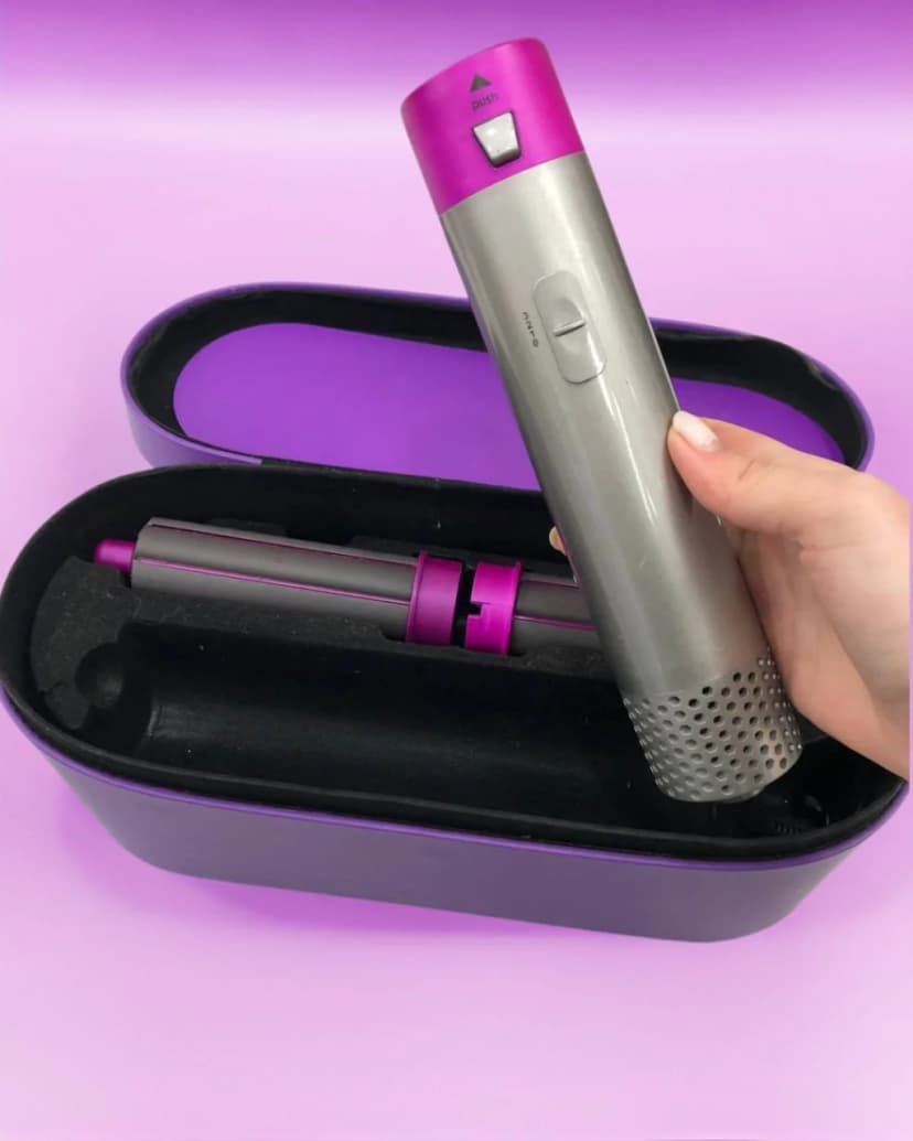 Фен-стайлер для волосся HAIR BRUSH 1000W 5в1 фіолетовий кейс 2