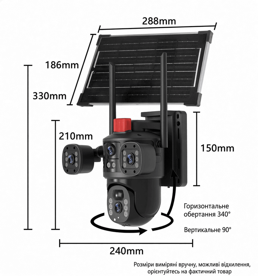 Камера відеоспостереження 4G та Wifi на сонячній панелі AI Solar 2in1 Tool  5