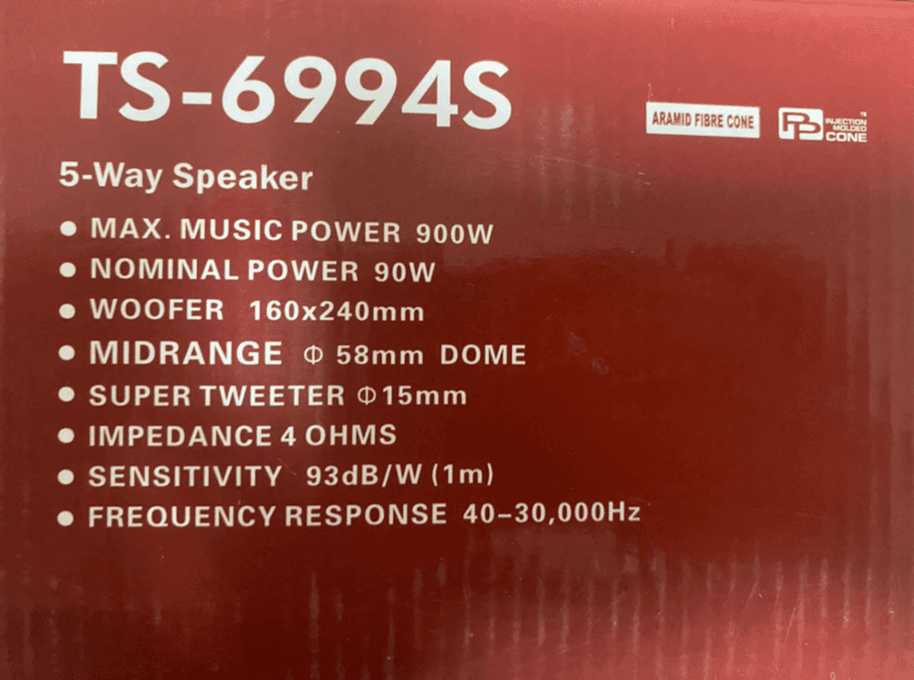 Автомобильная акустика Pioneer TS-A6994S  2