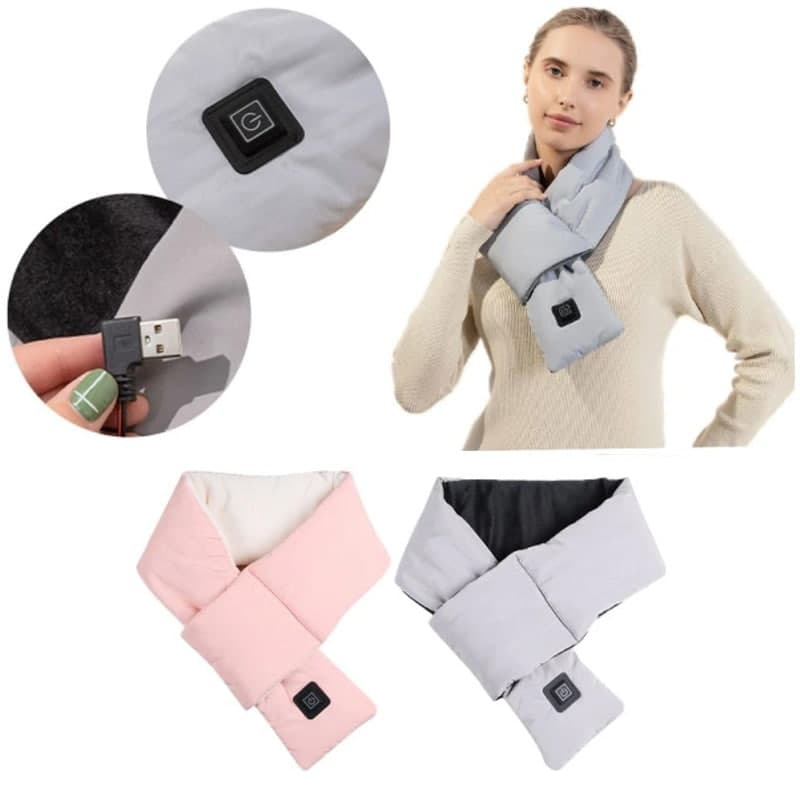 Шарф intelligent heating scarf з підігрівом фіолетовий, чорний 2