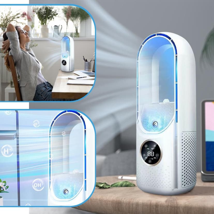 Безлопатевий вентилятор із зволожувачем Air Multiplier White (24 в ящ) 3