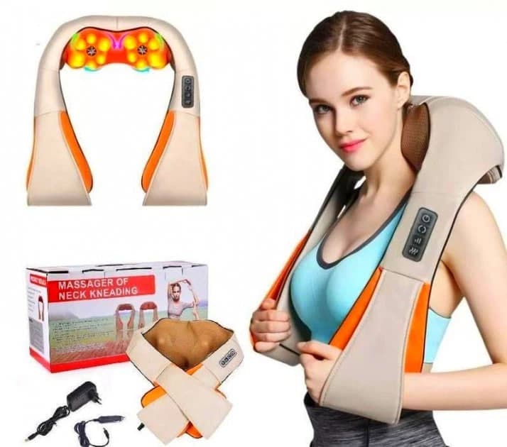 Роликовий масажер для шиї та плечей з інфрачервоним прогріванням Massager of Neck Kneading 1