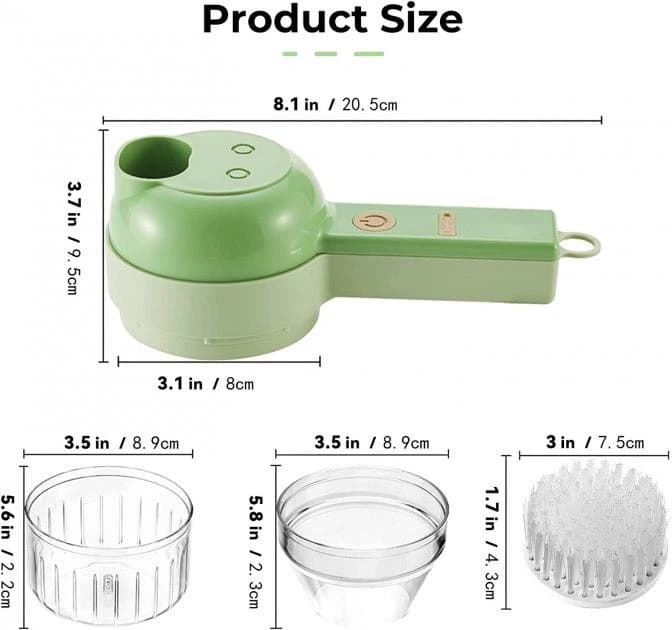 Ручний електричний подрібнювач для овочів 4 в 1 Food Chopper Catling (RD-2000) 3