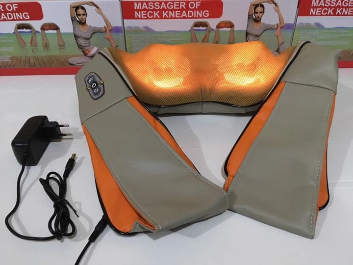 Роликовий масажер для шиї та плечей з інфрачервоним прогріванням Massager of Neck Kneading 4