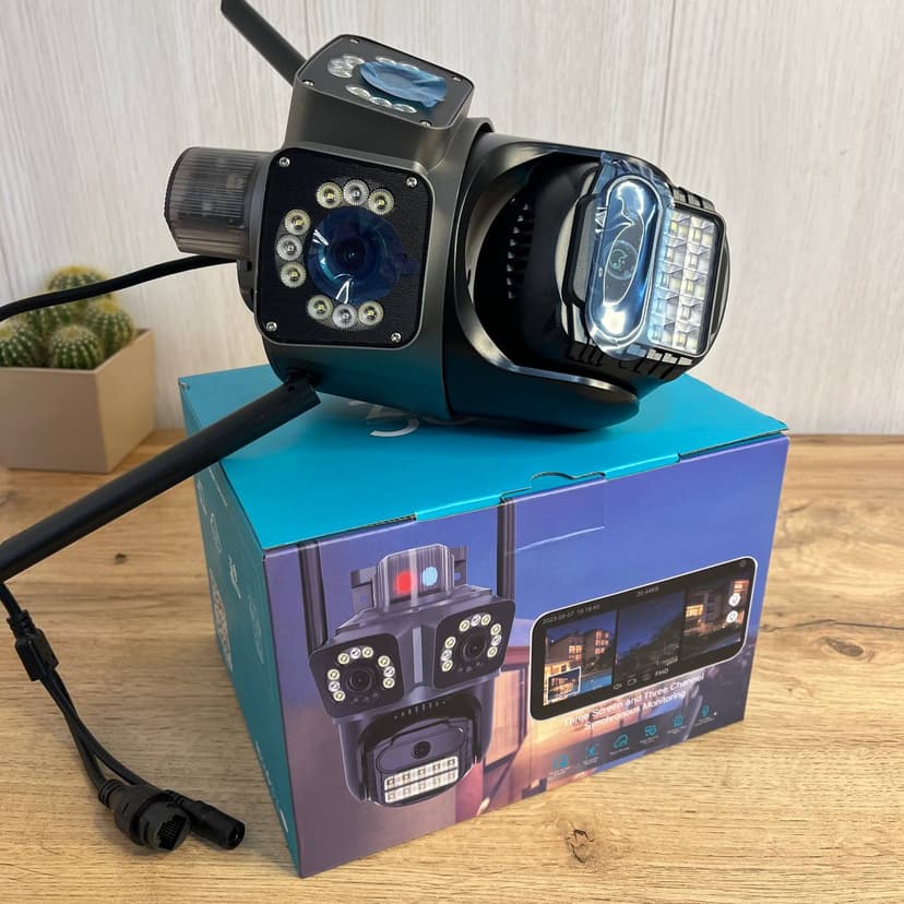 Вулична камера відеоспостереження 9MP/WI-FI 3В1 + ICSEE 3