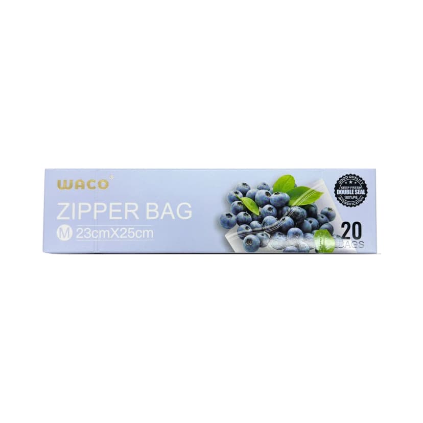 Пакети з застібкою WACO Zip-lock харчові, M - 23x25 см 1