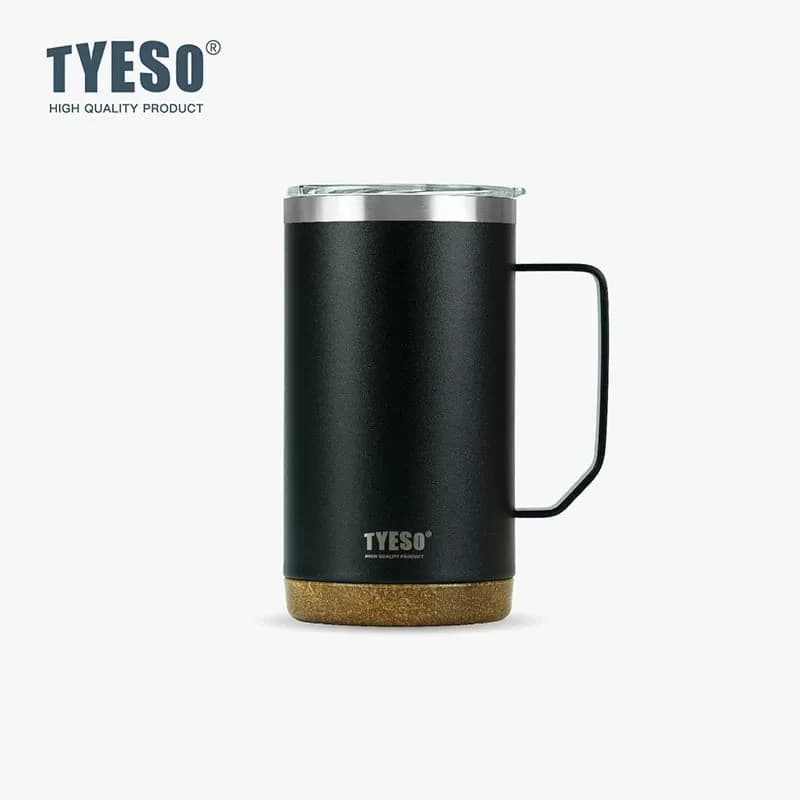 Термокружка з ручкою TYESO з нержавіючої сталі, 710 мл. / Чорний 1