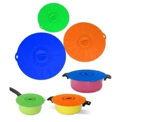 Кришка силіконова FRICO FRU-093 - 30 см блакитна зелена 4