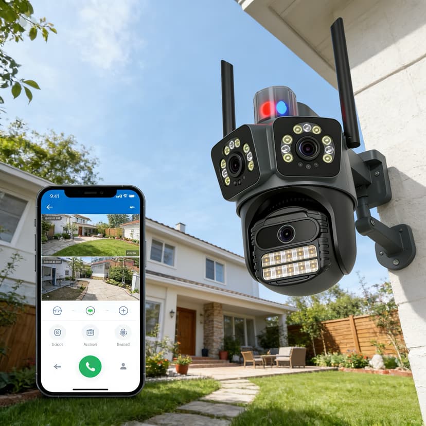 Вулична камера відеоспостереження 9MP/WI-FI 3В1 + ICSEE 4