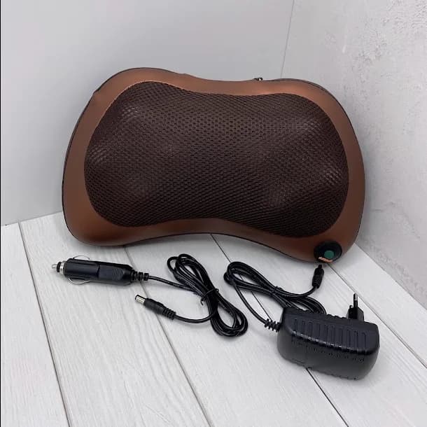 Масажна подушка Massage Pillow з інфрачервоним прогріванням і роликами, що обертаються від мережі та прикурювача 3