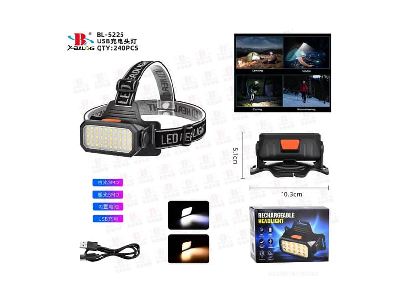 Ліхтар налобний BL-5225 з 50 Light Emitting Diodes (LED) Type-C 4