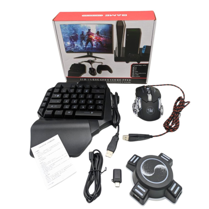 Набір ігровий Converter Mix Pro 11 в 1 конвертер клавіатура миша 3