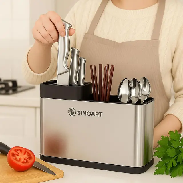 Кухонний Органайзер для ножів 18х13х8см Підставка для кухонного приладдя 2