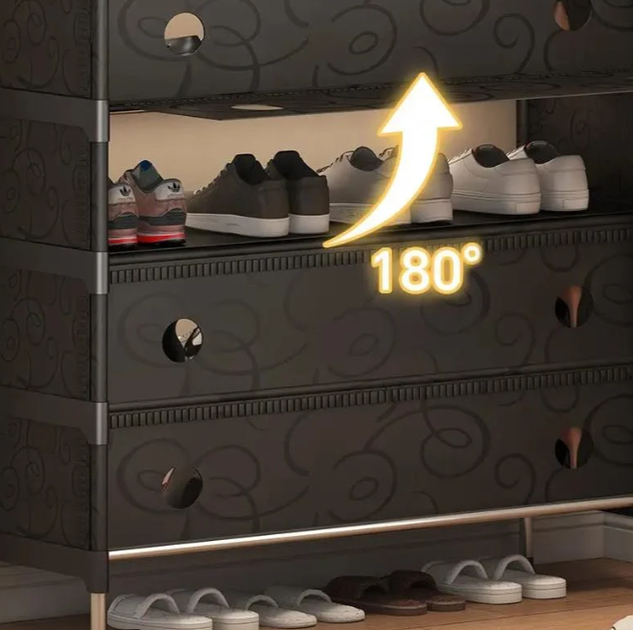 Полиця для взуття 90 х 80 х 30 см YH 9901 C-80cm-5 ярусів 7