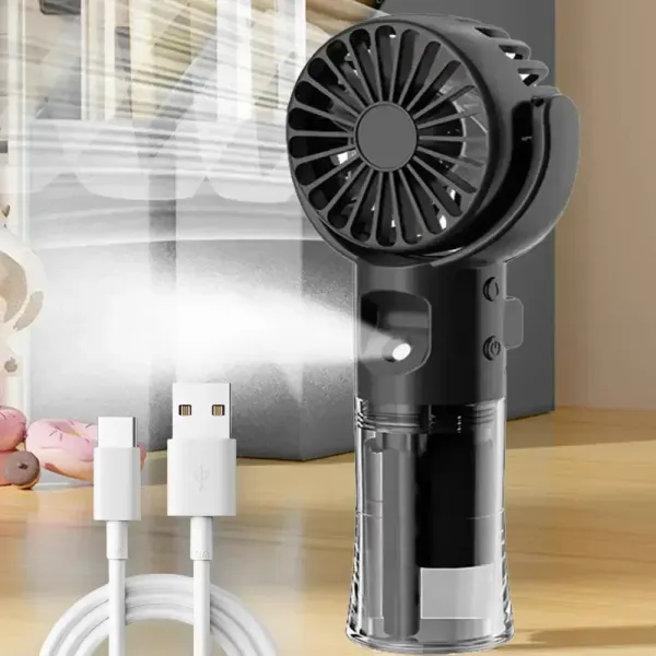 Вентилятор ручний акумуляторний Mini Spray Fan F4 (100 в ящ) 3