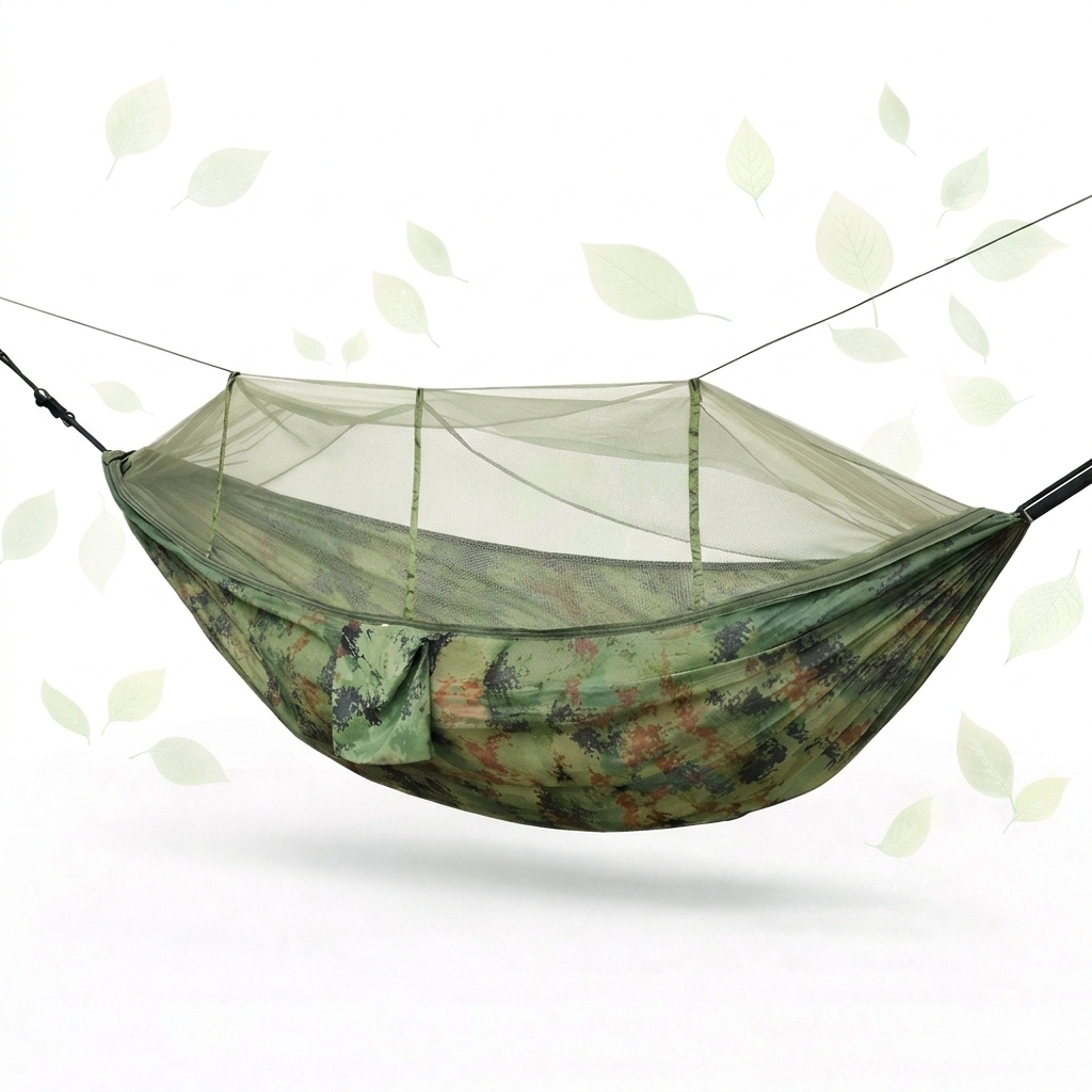 Гамак з сіткою компактний в мішечку камуфляж 1