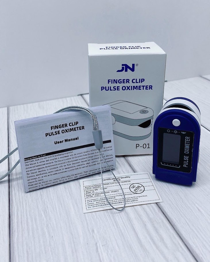 Пульсоксиметр на палець (пульсометр оксиметр) JN P01 TFT Blue 5