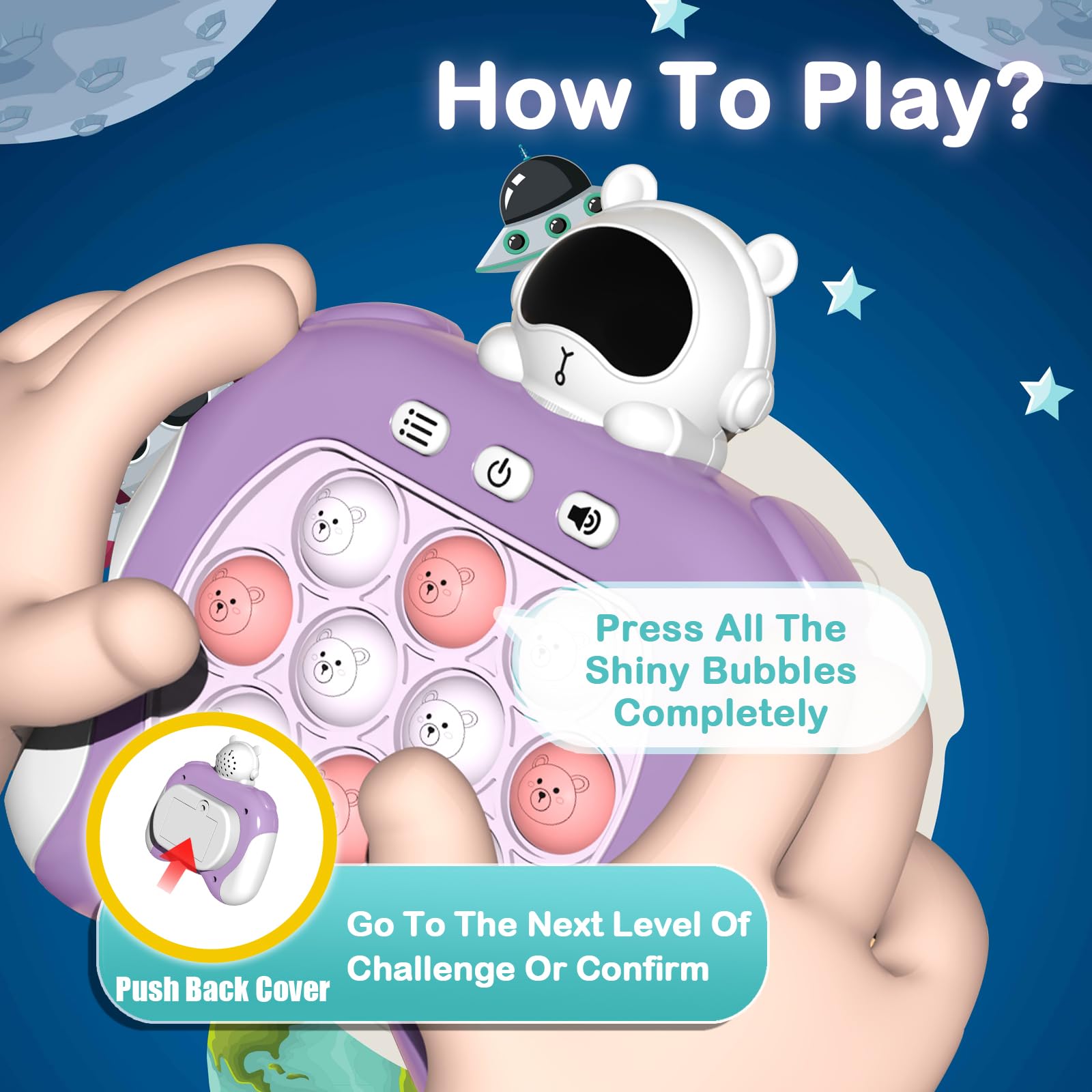 Іграшка Pop Fidget Game електронний поп іт (purple) 4