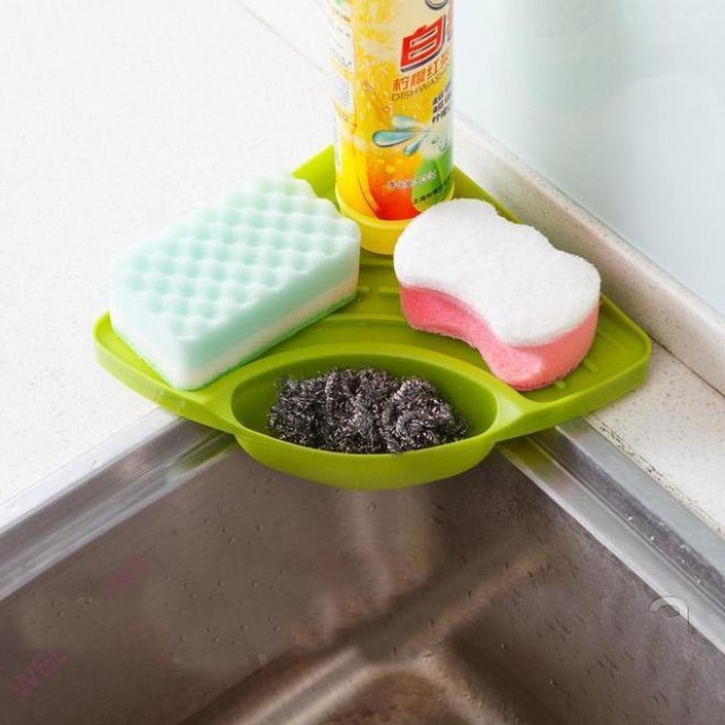 Кутовий кухонний органайзер для раковини присоска Sink Triangle Shelf 2