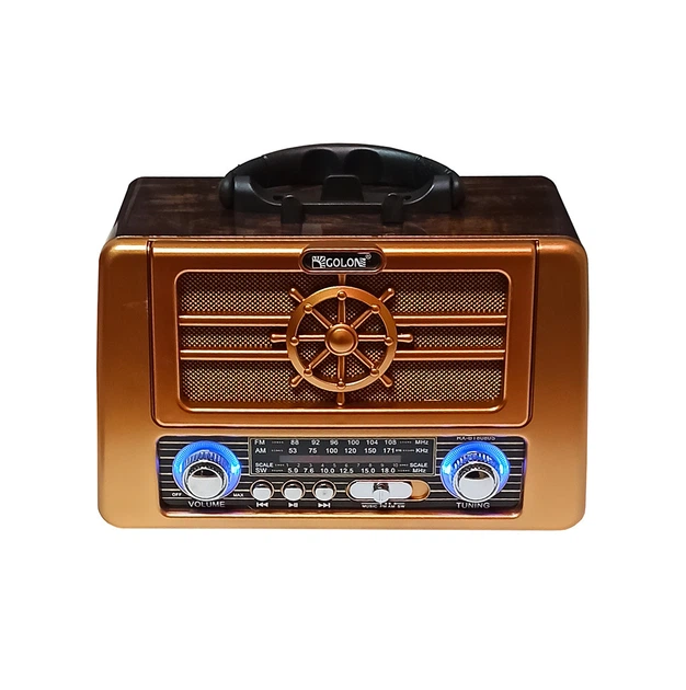 Радіоприймач сонячна батарея Golon RX-BT8080S у ретро стилі 1