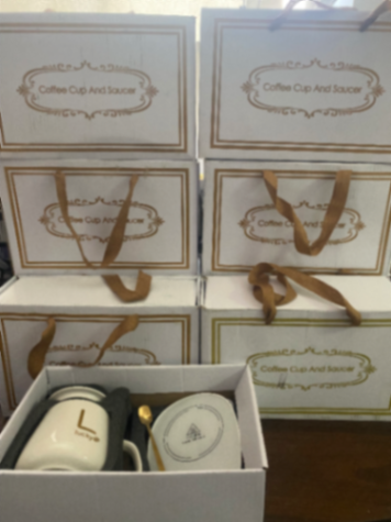 Подарунковий набір Чашка з підігрівом та ложечкю білий 7